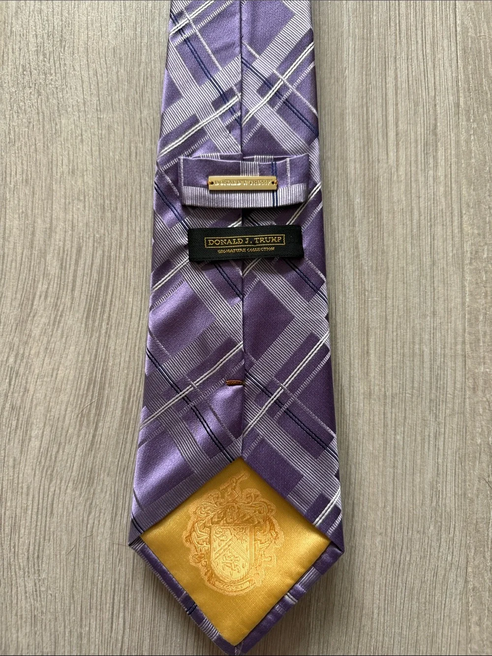 Men's Purple Plaid Tie - Modern Patterned Necktie